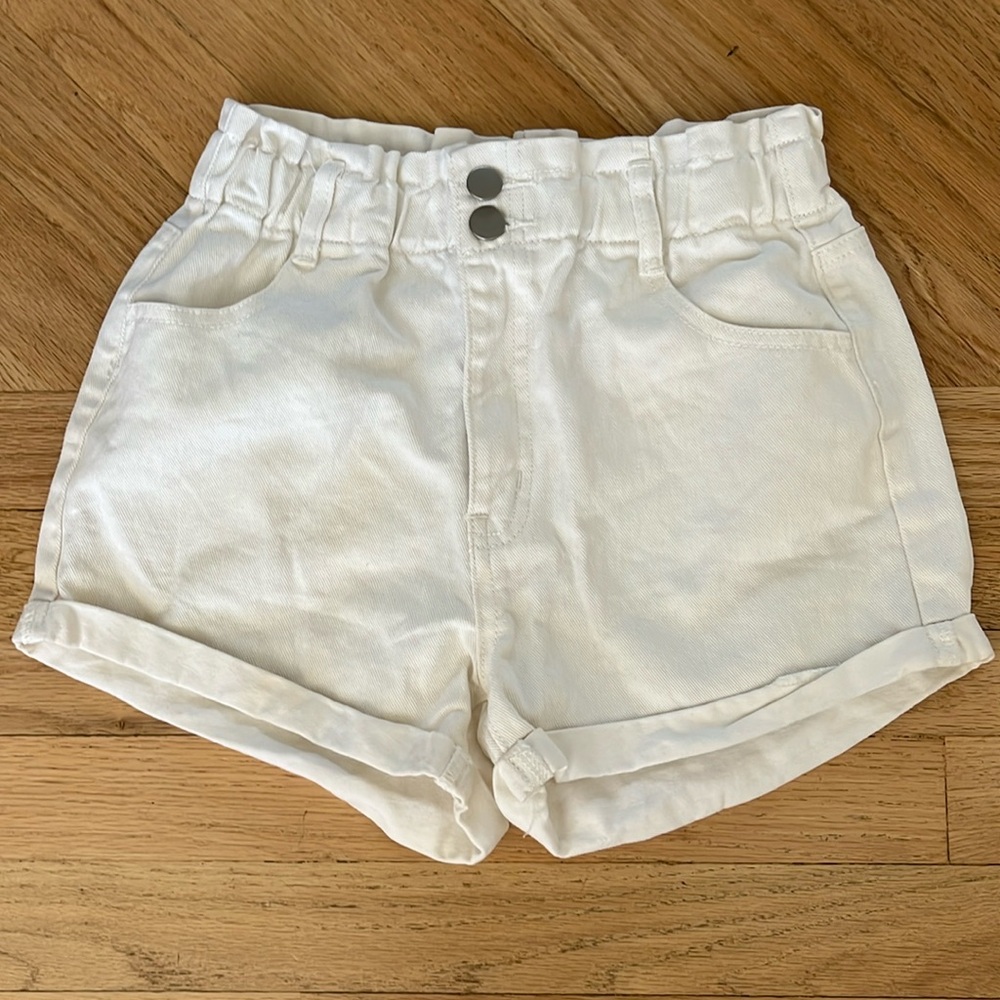 Hayden girls white button Jean shorts